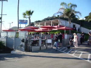 The patio at the Malibu Seafood Cafe